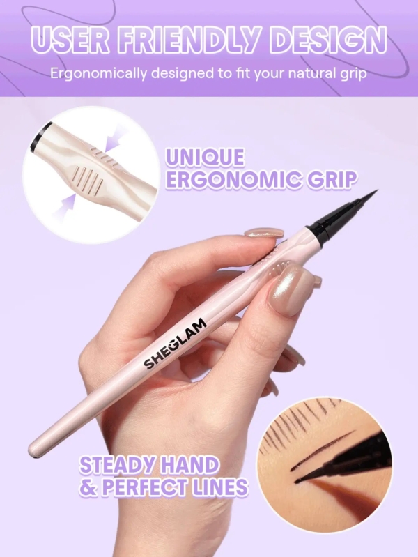 شيجلام آيلاينر سائل بتصميم أنيق قابل لإعادة التدوير.